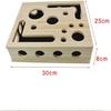 Cat Scratch Puzzle Enrichment Box Nail File Stress Free Alternative To Clippers and Grinders, Wooden Cat Nail File Scratcher Felines Files Claws Maze