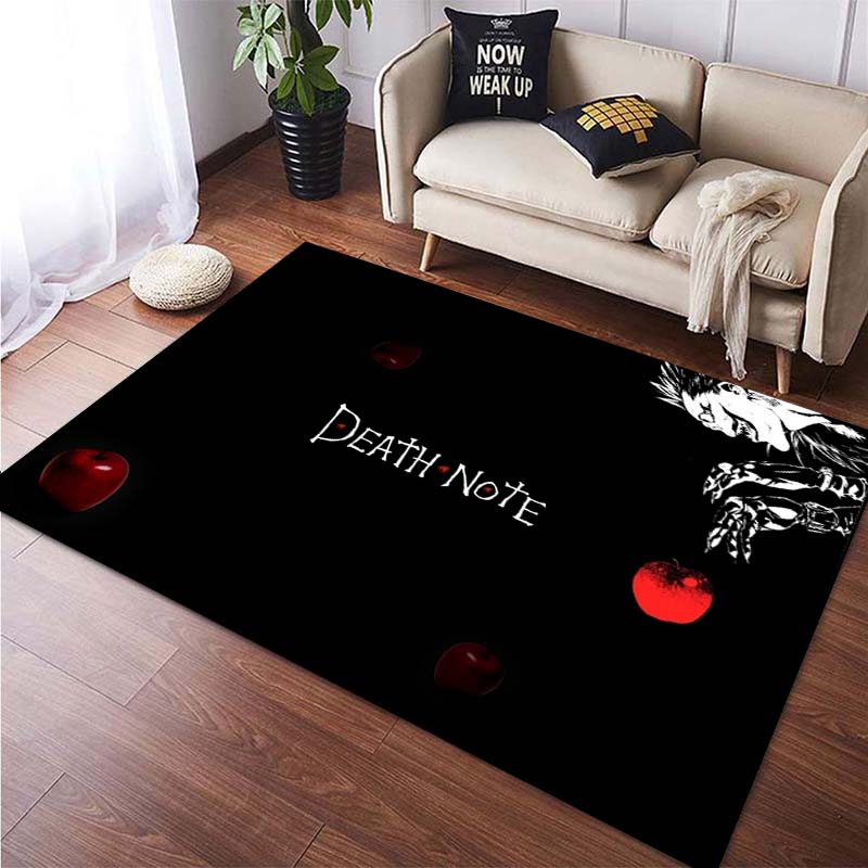 Japanese Anime Death Note Kira Floor Mats Square Carpets for Bedroom Living Room Home Decoration  Rugs Soft Velvet Mat  Area