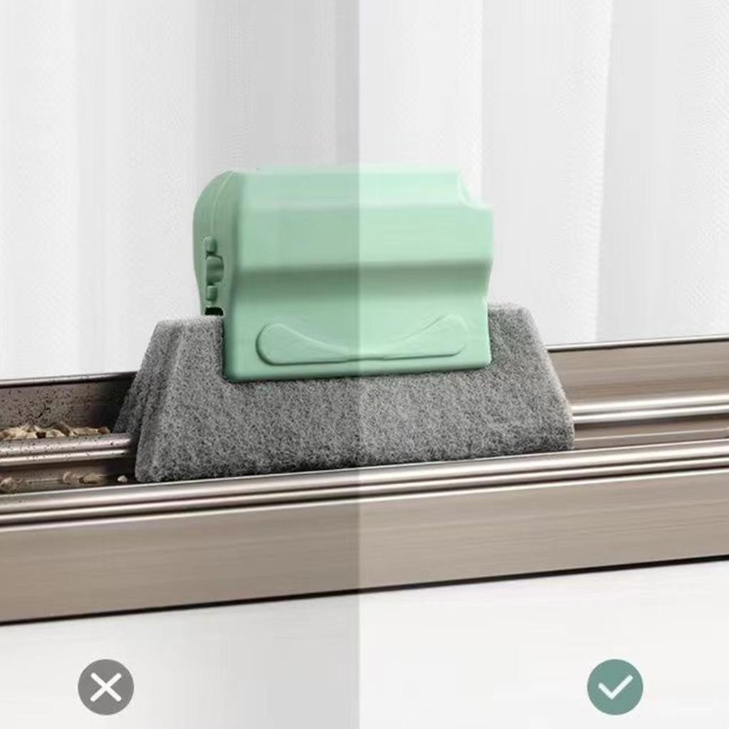 Window Groove Cleaning Brush Handheld Window Track Cleaner Tool for Sliding Door Sill Tile Lines