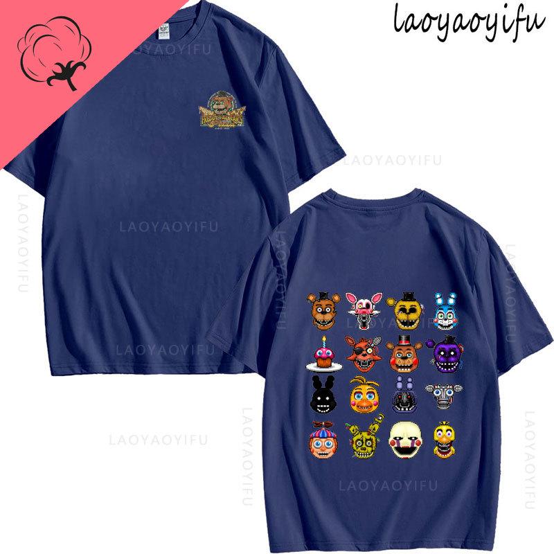Five Nights At Freddys Theme 100Cotton Printed Fashion Mens Womens Fashion Summer TShirt Shortsleev High Quality Oneck