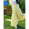 Fashion Flower Bud Skirt Pants Women Summer High Waist Slimming Loose Casual Wide Leg Pants Lazy Feeling Drape Thin Bloomers