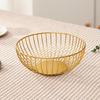 Household Fruit Plate Thickened Iron Fruit Bowl with Large-Capacity Draining Design for Kitchen Countertop Storage Anti-Rust Snack Basket Creative