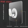 Kitchen Bathroom Home and Decoration Organizers Hook Adhesive Wall Hooks Self-adhesive Kitchenware Coat Racks Wall-mounted Items