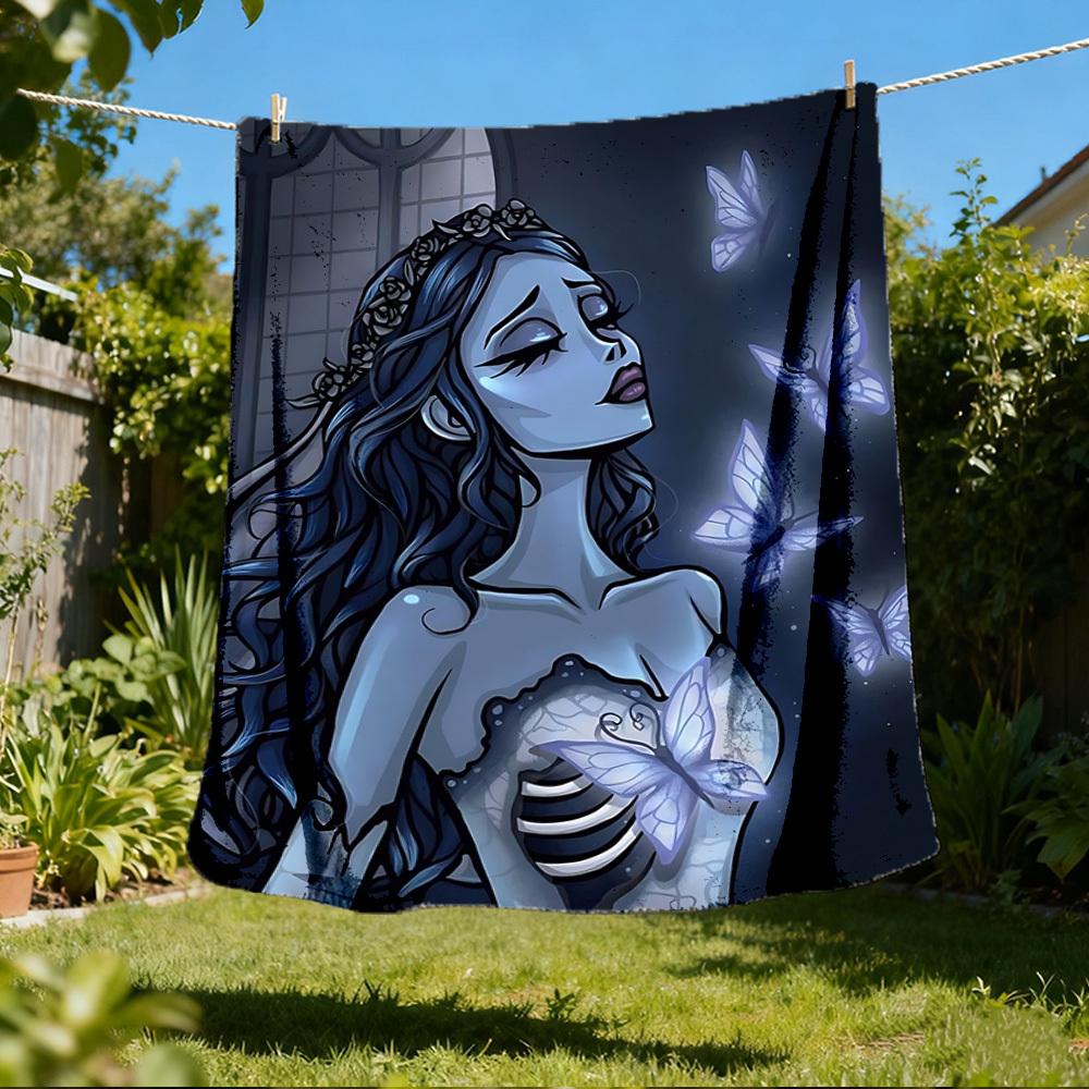 1pc Pippi Longstocking Outdoor Personalized Flannel Blanket, Soft, Lightweight Personalized Flannel Blanket, Digital Printing, 80x120cm