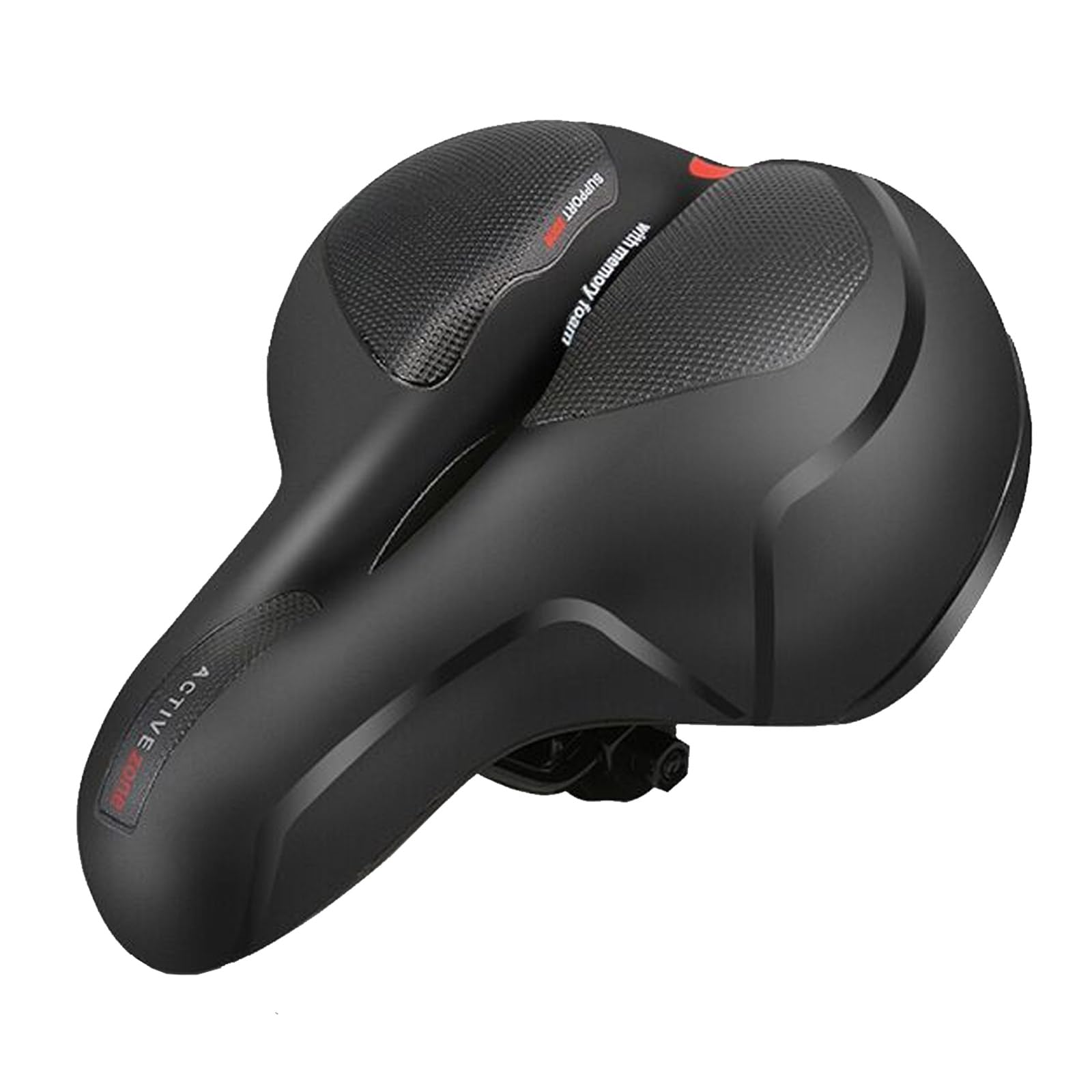 

LEXOR Bicycle Thick for Road and Mountain Bikes Saddle, Cushion, Soft, Shock-Absorbing, Comfortable, Breathable, [Black-Red]