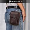 Humerpaul New Men Bags First Layer Cowhide Shoulder Bag Retro Messenger Bag Multi-function Tool Storage Bag Sports Waist Bag