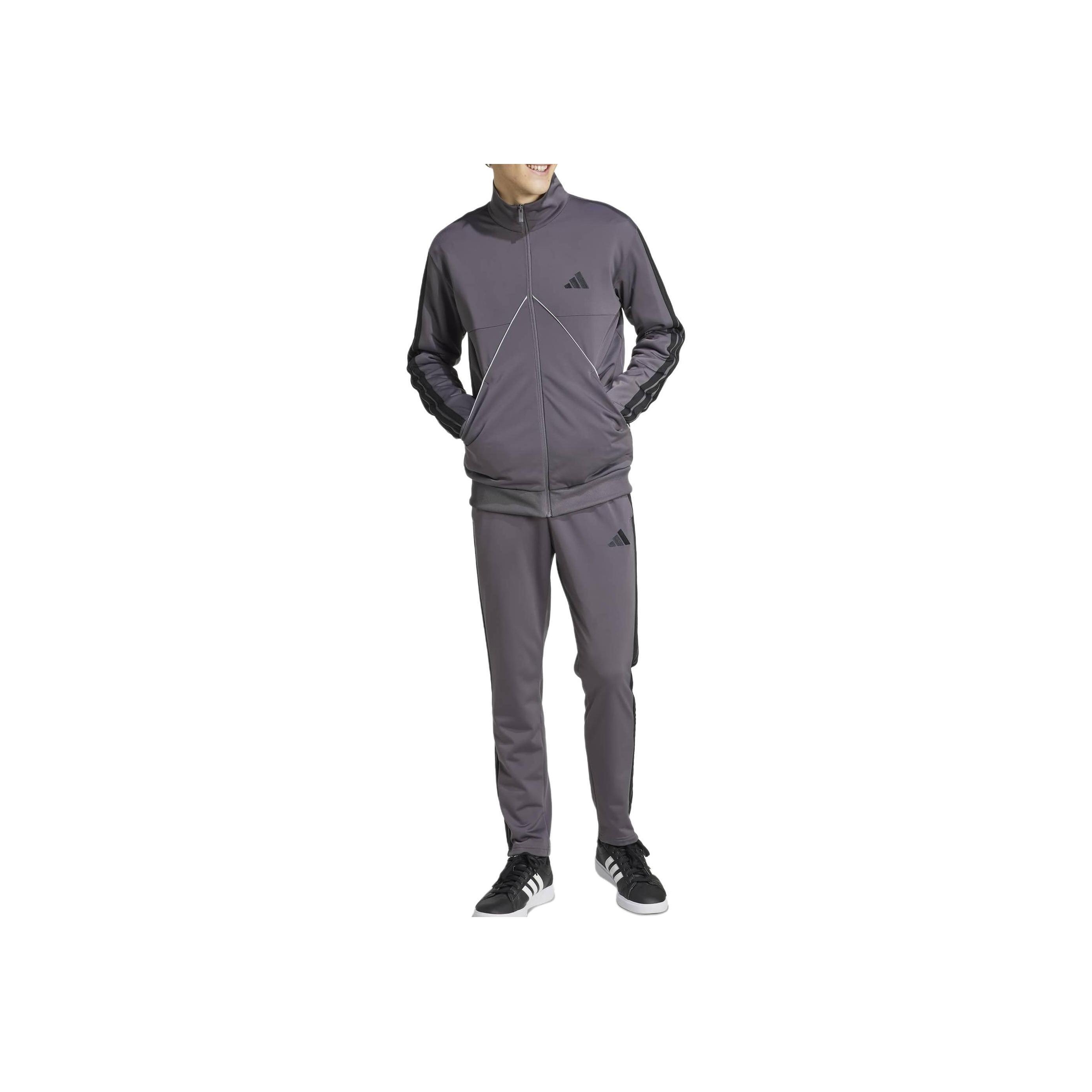 Adidas Tricot Tiro Logo Zip Collar Striped Long Sleeve Tracksuit Men tracksuit JI8863 L