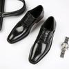 Leather shoes men's genuine leather 2025 new Japanese gentleman business dress leather shoes youth casual wooden root Oxford single shoes