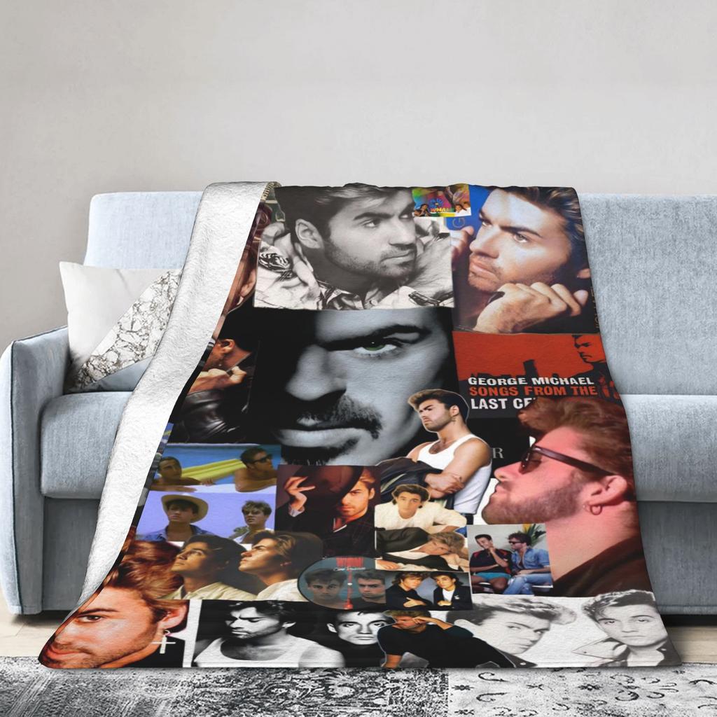 George Michaels Blanket English Singer Super Warm Print Plush Throw Blanket For Outdoor Decorative Flannel Bedspread Bed Cover