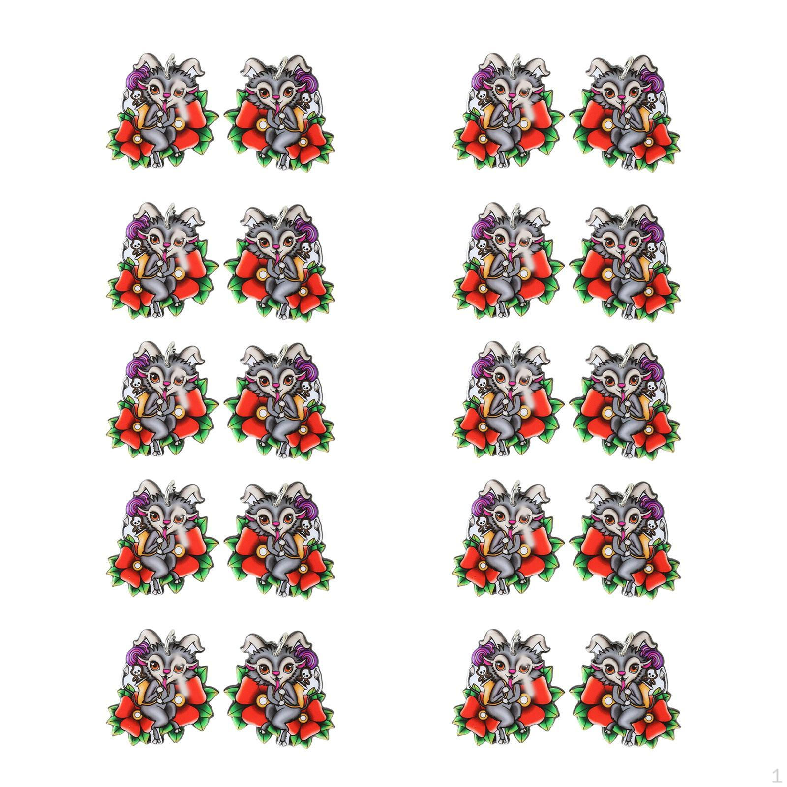 

20 шт. Цветочные серьги Аксессуары Акриловые праздничные подвески Ювелирные изделия style A