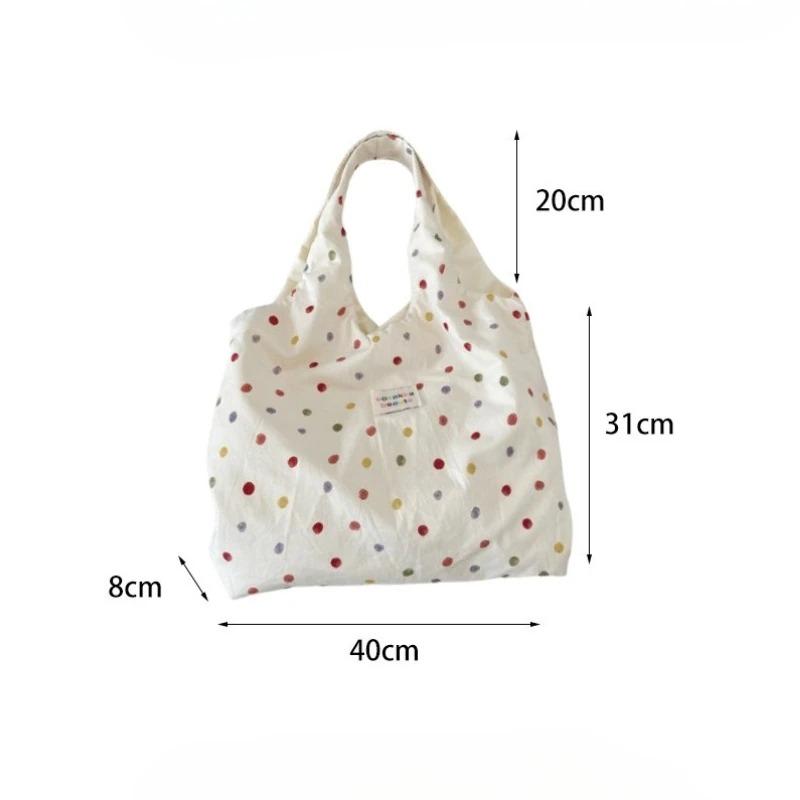 New Beach Tote Bag Fashion Women Summer Large Capacity Dots Shoulder Bag Tote Handbag Shopping Shoulder Bags