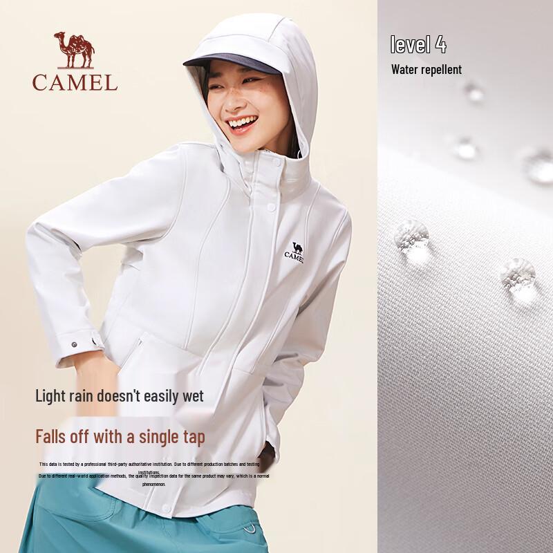 

Camel Women s Mid-length Water-Repellent Soft Shell Jacket M