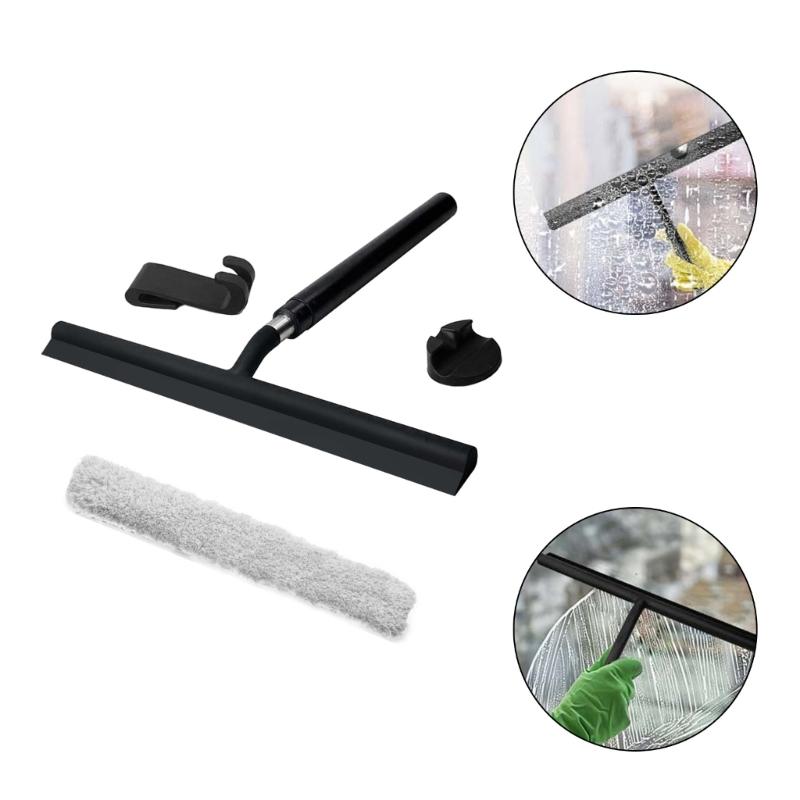Adjustable Length Silicones Wiper For Bathroom Window Shower Door Floor Tile Multiple Surfaces Squeegee Cleaning Tool