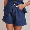 Sleeveless Denim Two-Piece Set for Women: Button Design High-Waisted Shorts, Trendy & Casual European-American Style 2026.