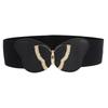 Trendy Womens Black Stretch Waist Belt Offering A Slender Look With Versatile Wear Options