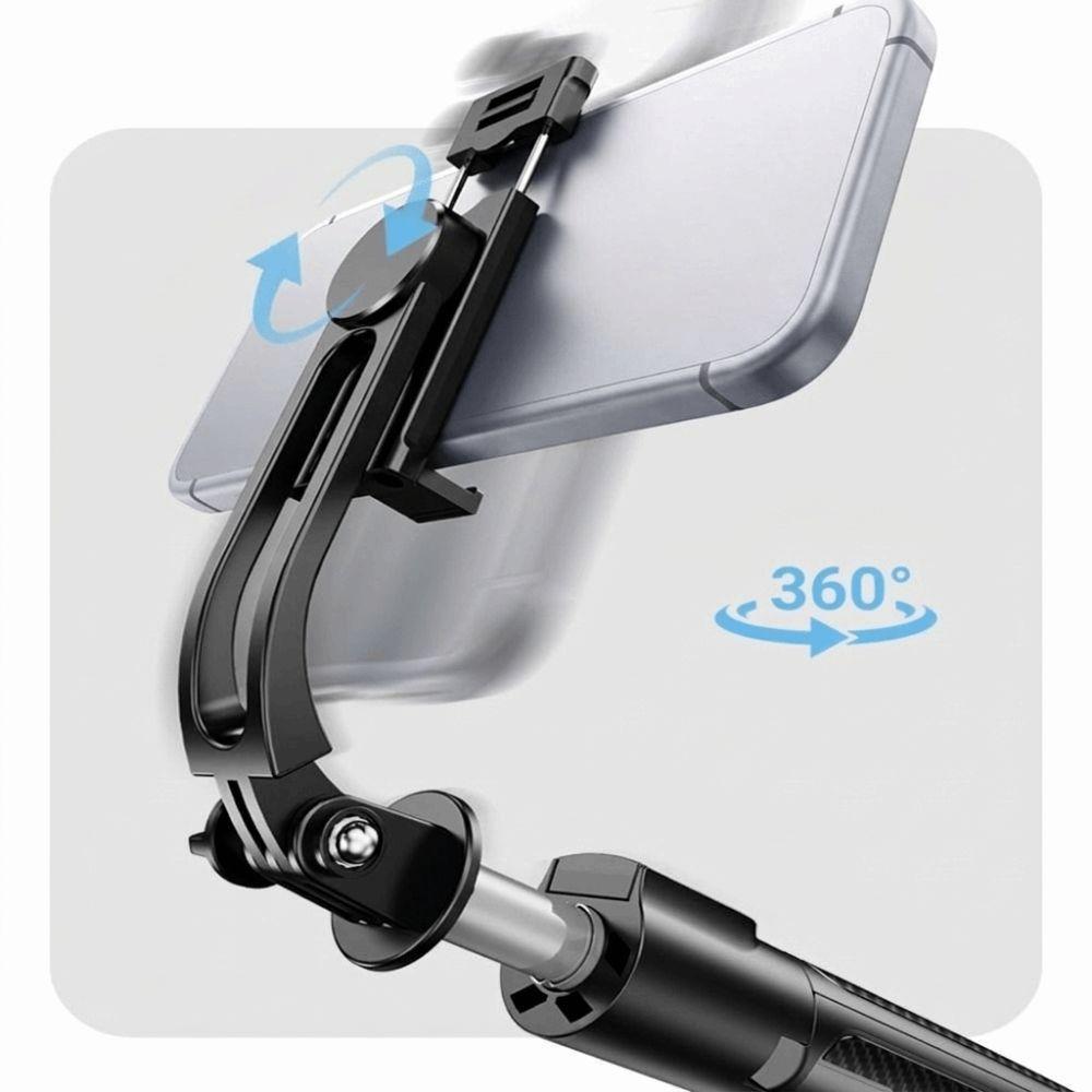 360° Rotation Bluetooth Selfie Stick Telescopic Design Anti-Shake Phone Stand Mini Portable Travel Handheld Tripod