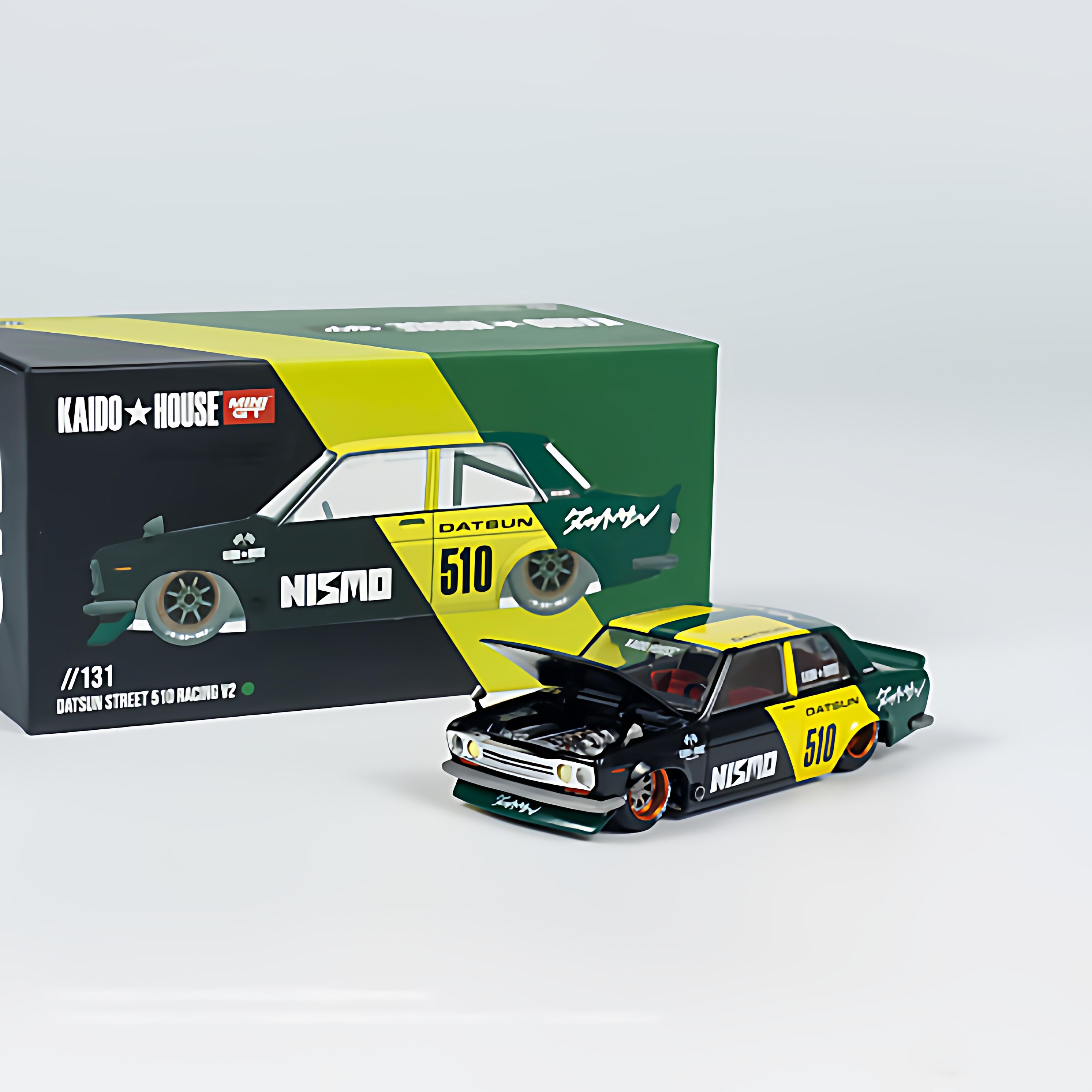

KaidoHouse+MINIGT 1/64 GTR Datsun 510 Honda Civic Simulation Die Casting Alloy Car Model Collection Boys Toys