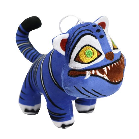 Blue Tiger Plush Toy Stuffed Tiger Hunters Anime Boy Doll Soft Stuffed Animal Doll Decoration Gift for Kids And Adults