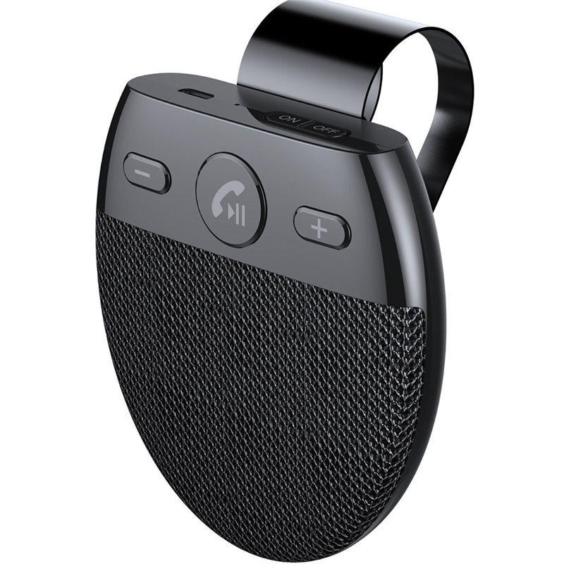 Car Speakerphone Bluetooth 5.0 Kit-Wireless Handsfree Sun Visor Music Player With Mic, Noise Reduction