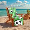 1PC Custom Name Soccer Ball Beach Towel Highly Absorbent And Sand-Resistant Towel for Swimming, Pool, Yoga, And Travel Lightweight