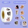 500Pcs/Roll Q Internet Celebrity Cats Kids Rewards Stickers - DIY Scrapbooks Album Decor Sealing Label Decals