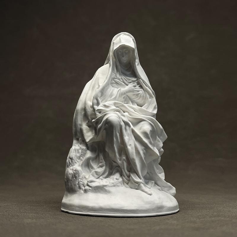 Gypsum Resin Ornament Prayer Person Catholicism Simulated Human Figure Sculpture Decorative Figurines Home Decoration