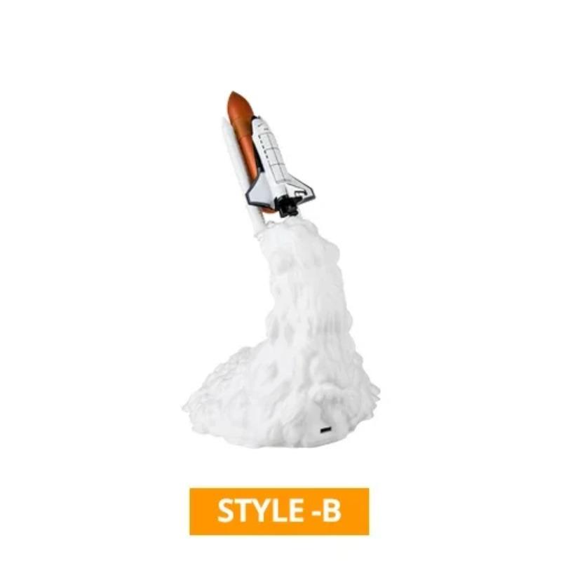 1 peça Luz Noturna Criativa de Foguete - Lâmpada de Atmosfera Para Decoração Casual e Presente Tecnologia de Impressão 3D Foguete Pequeno