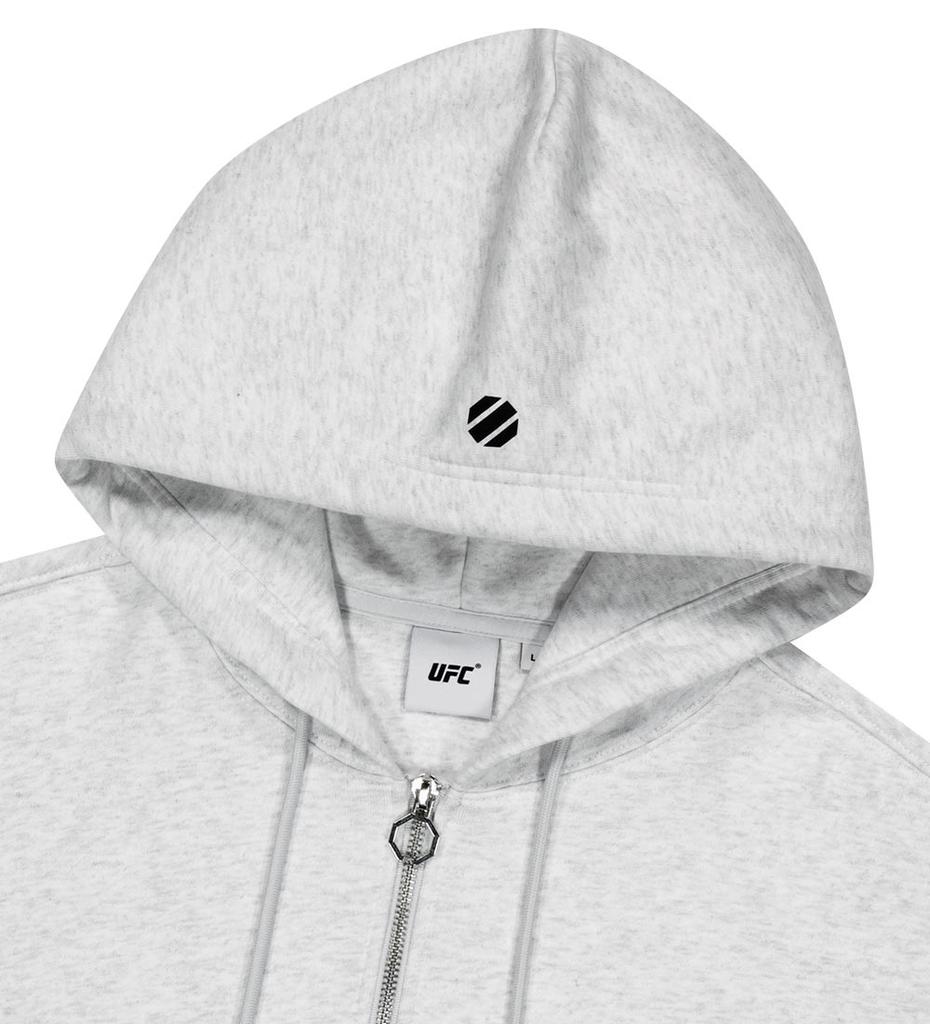 Ufc Sport Ufc Basic Relaxed Fit Zip-Up Hoodie Melange Grey U2Hdv1303M1