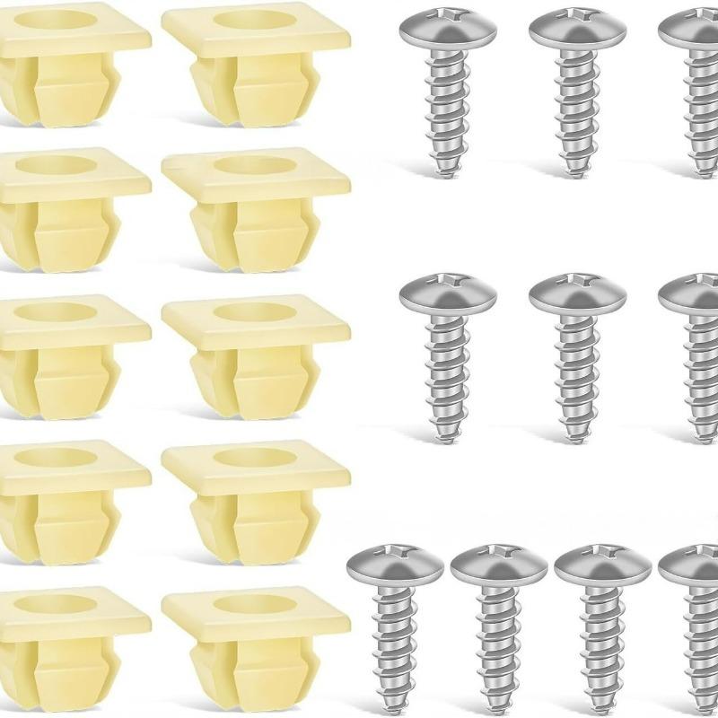 Universal License Plate Mounting Kit for GM Cars Self-Tapping Screw with Retainer Clip Replacement for Buick Chevrolet Parts