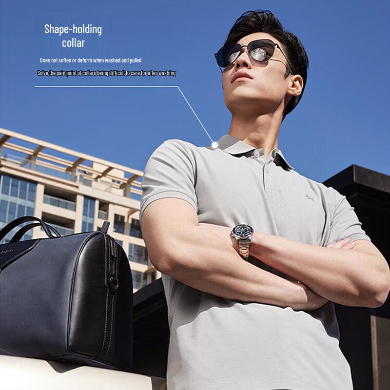 Youngor Men s Breathable Business Casual Polo Shirt 2XL