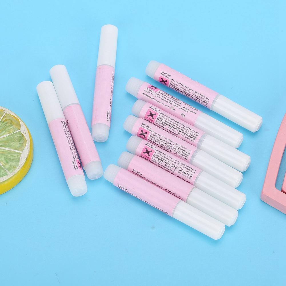 

10pcs Nail Extension Adhesive Glue Fake Nail Tips Gel Manicure Tool