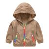 Children's Summer Hooded Breathable Sunscreen Long Sleeve Lightweight Zipper Jacket