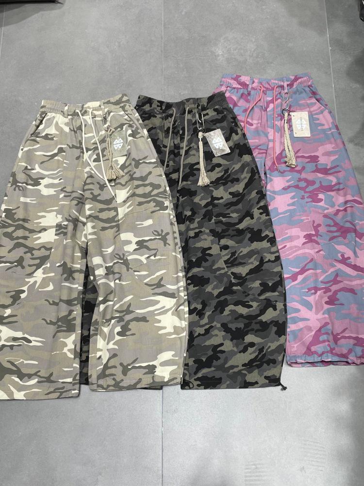 Pantaloni Jazz da Donna Camouflage a Gamba Larga Primavera 2026 - Snellenti e Versatili per l'Uso Quotidiano