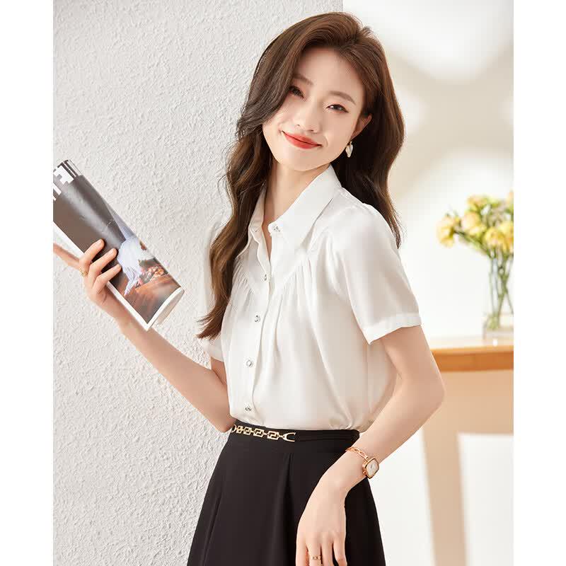 Women's Chiffon Short Sleeve Shirt