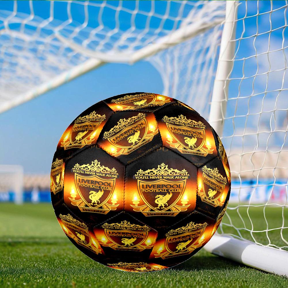 Liverpool Fc Crest Soccer Ball Size 5 Soccer Ball, Machine-stitched, Soft and Comfortable, Suitable for Training and Matches Fan Gift