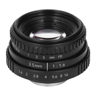 35mm F1.6 APS C Manuelles Fokussierobjektiv Rahmen aus Aluminiumlegierung Mehrschichtvergütetes Kameraobjektiv