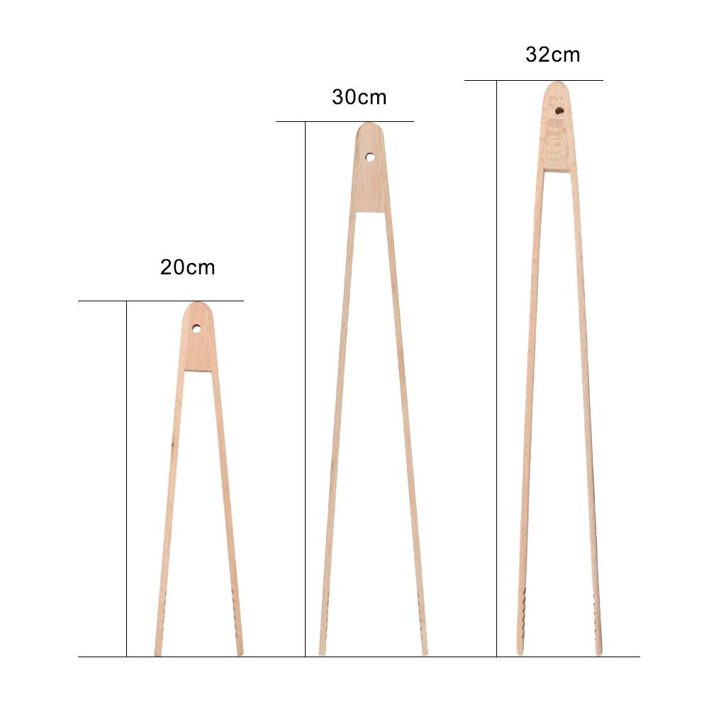 Salad Bread Serving Tong Dessert Sugar Ice Clip Wooden Food Toast Tongs Kitchen Gadgets BBQ Grilling Tong