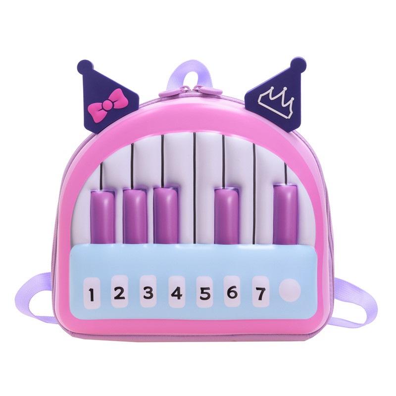 

2025 Trendy Children s Backpack: Cute Cartoon Piano Shape, Lightweight and Perfect for School 30.5*6*25 cm розовый