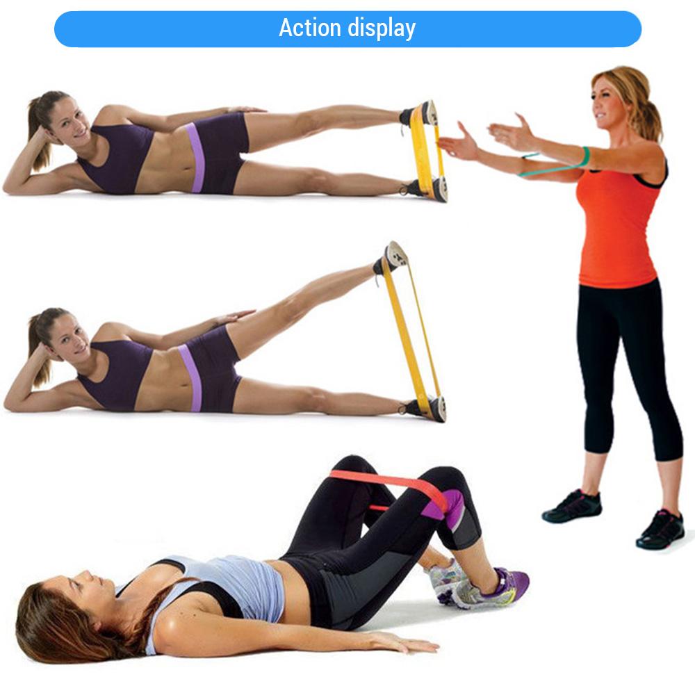 Sada latexových odporových gum Cvičební guma Cvičební guma s úložným vakem pro Jógu Pilates Cvičení