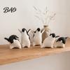 Housewarming Present Ideas Cute Penguin Figurine, Nordic Style Small Animal Statue, Whimsical Office Desk Accessories Shelf Tabletop Decor Ornament,