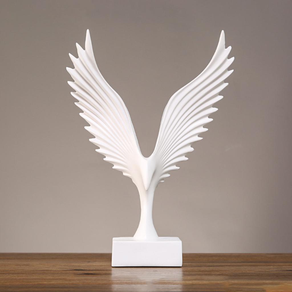 Eagle Abstract Figurine Decorative Resin Geometric   Animal Wing Sculpture Ornament for   Living Room