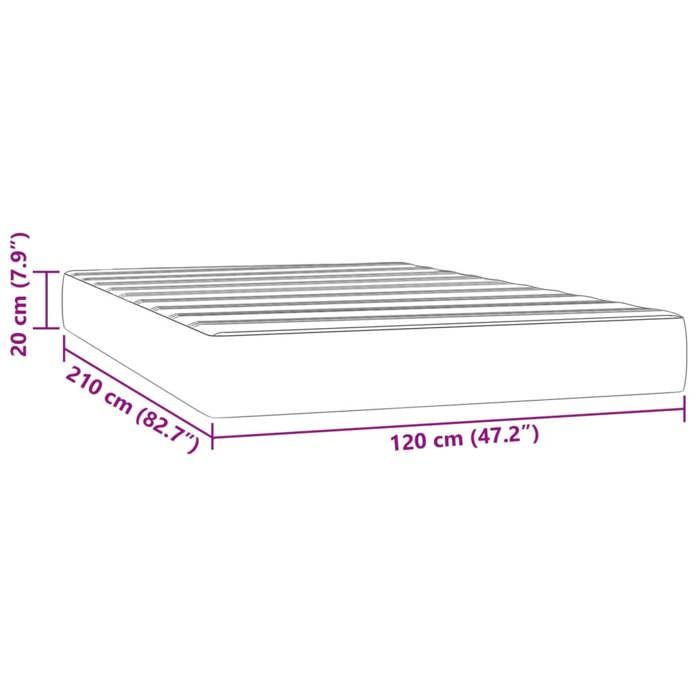 VidaXL Matelas de lit à ressorts ensachés rose 120x210x20 cm velours, matelas, matelas de lit, matelas à sommier tapissier 4016581