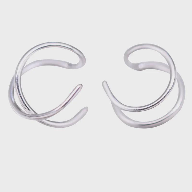 Unisex No-Pierce Double Line Ear Clip Earrings