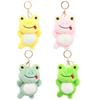Adorable Cartoon Frog Plush Bag Charm Soft Froggy Keychain Perfect For Kids