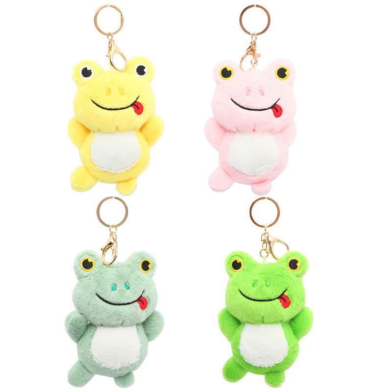 Adorable Cartoon Frog Plush Bag Charm Soft Froggy Keychain Perfect For Kids