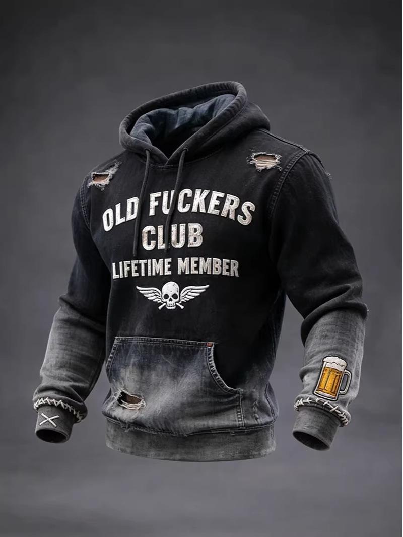 Мужская толстовка с принтом  Cross Europe S чёрный