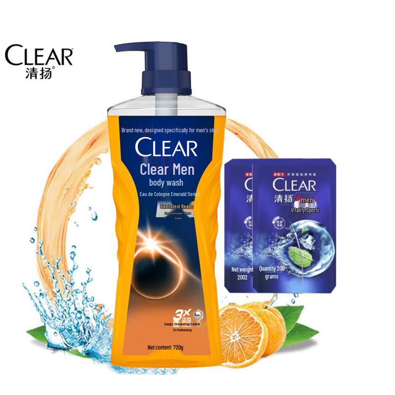 CLEAR Men s Rainforest Serenity Shower Gel & Shampoo Set