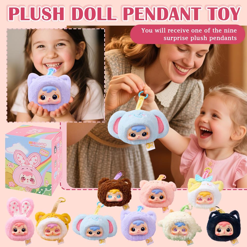 Small Animal Pendant Surprise Box,Cute Stuffed Animal Mystery Box,Cute Birthday Gift For Friends And Kids