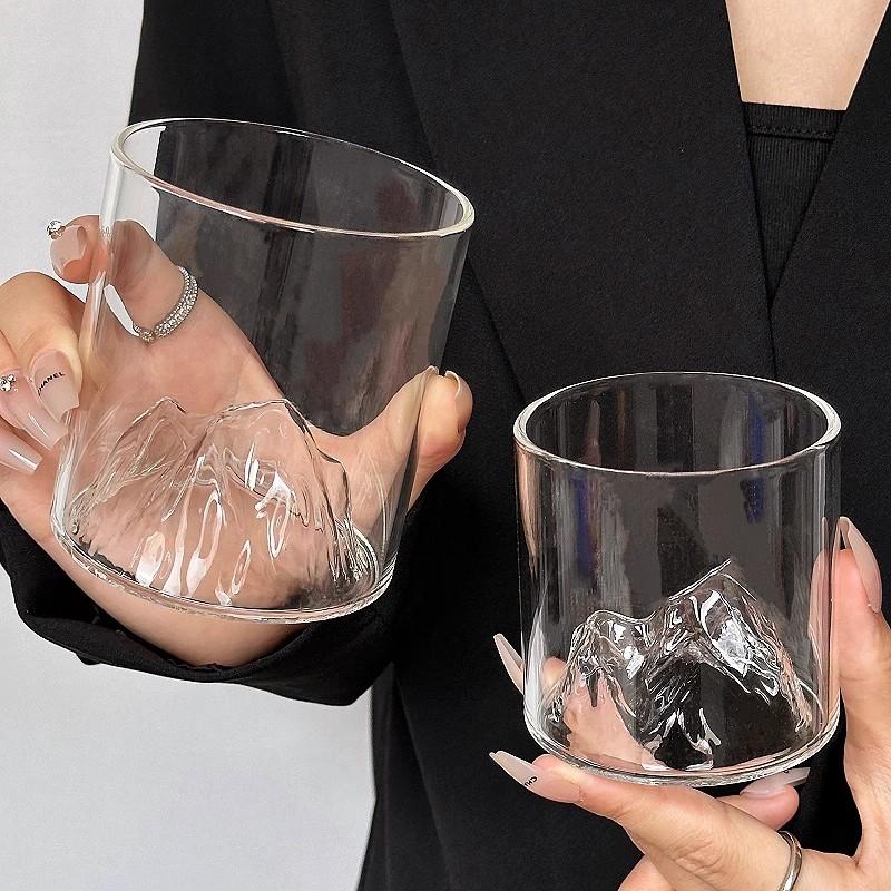 Transparent Whiskey Glasses Mountain Crystal Glass Drinking Glasses For Drinking Bourbon, Cognac, Scotch, Cocktails 125-380Ml