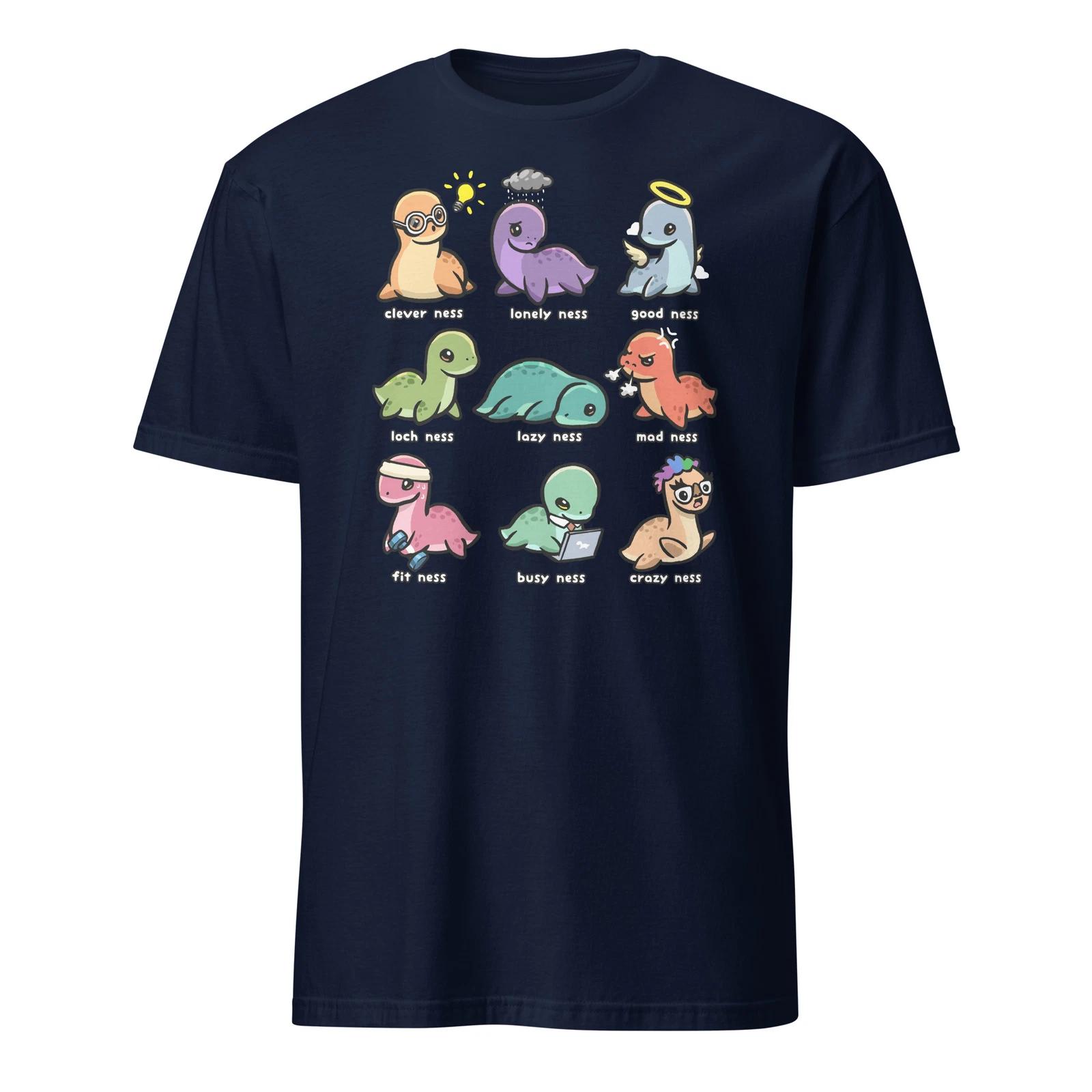 Loch Ness Monster Shirt Funny Types of Ness Cryptid Nessie T-Shirt Size S-3XL S